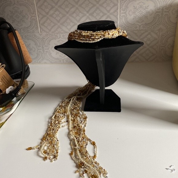 Amazing 20 strand beaded necklace, scarf, collar.  Choose your own adventure - Picture 2 of 7